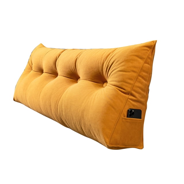 Cojín de respaldo, cojín de respaldo para cama, cojín de lectura para cama y sofá, cojín de respaldo, cojín de cuña, cojín para sofá cama, respaldo, cojín de lectura, funda extraíble, 60 x 50 x 20