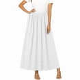 thumbnail image 6 of Women's Long Cotton and Linen Skirt with Elastic Waist, 6 of 8