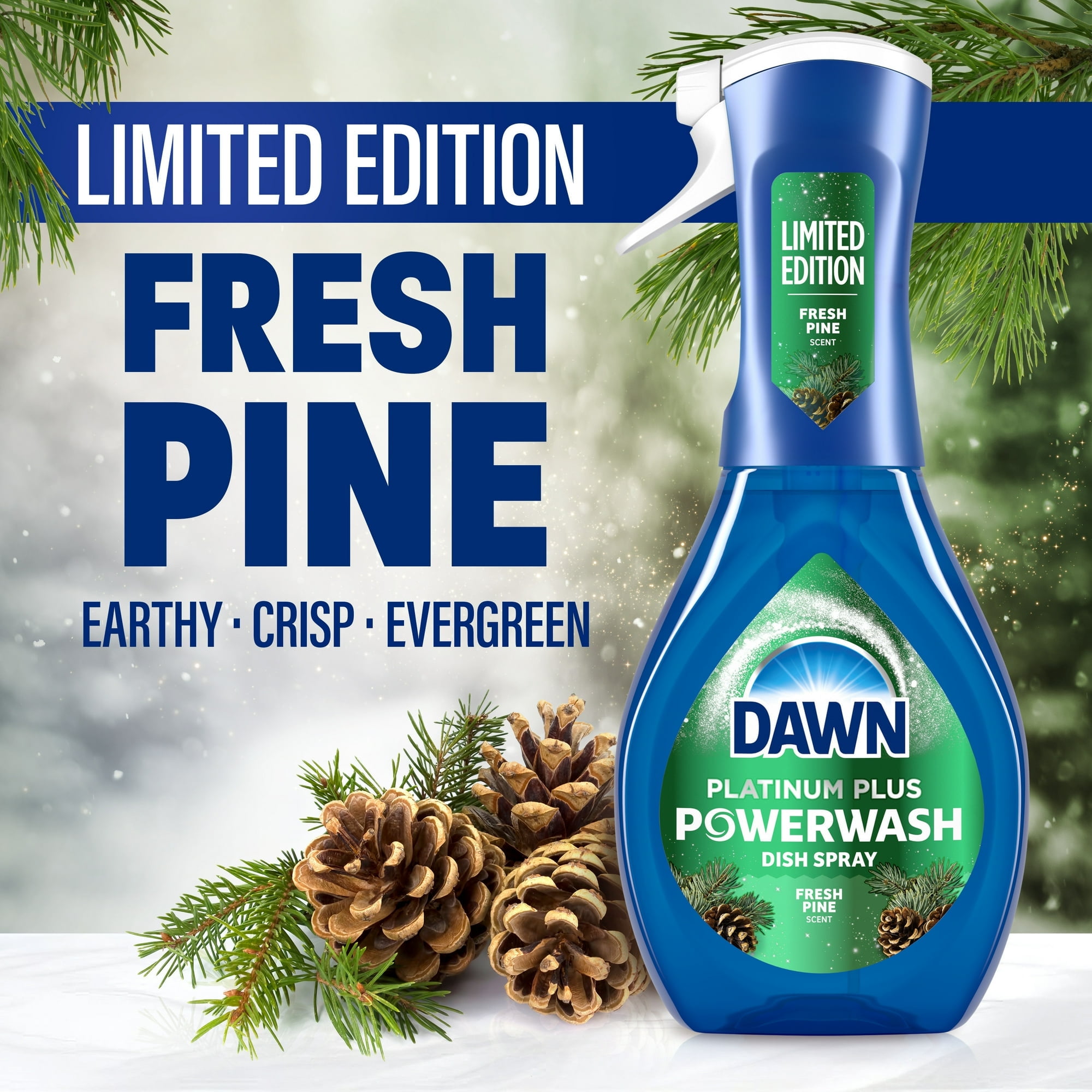 Dawn Powerwash Spray, Dish Soap, Dishwashing Liquid, Fresh Pine, 1 Starter Kit, 16 Fl Oz (2 Pack)