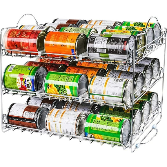 1 Pack Can Food Organizer Storage 72 Cans Holder Kitchen Cabinet Pantry Rack