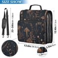 thumbnail image 3 of Water-Resistant 3-Ring Binder Organizer with Multiple Pockets Zipper Binder Bag for Office Mushrooms and Plants Pattern, 3 of 8