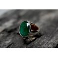 thumbnail image 1 of Emerald Ring Men's Ring Lab Created 925 Sterling Silver Ring, 1 of 1