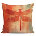 thumbnail image 2 of Dragonfly Orange Throw Pillow Covers, Soft Pillowcases with Invisible Zipper, Abstract Modern Graffiti Painting Art Decorative Square Pillow Cushion Covers for Living Room Couch Sofa Bed 16x16 Inches, 2 of 8