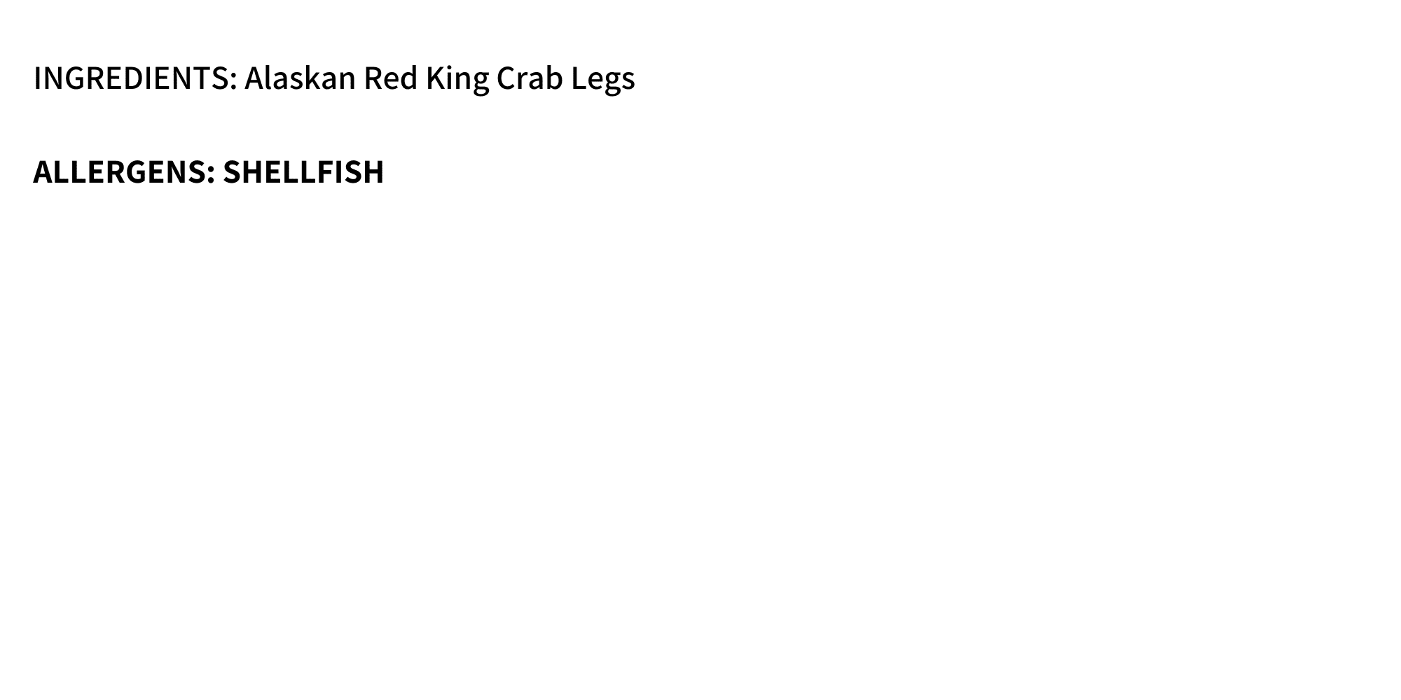Today Gourmet - Alaskan Red King Crab Legs Jumbo 9/12 Count (4lbs)