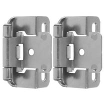 2 Pcs Self Closing Hinge Spring Cabinet Door Hinges Anti Slam Silver