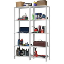 Madesa Garage Storage Rack with 10 Open Shelves 47"L Multiuse Modular Organization Cabinet for Tools - White
