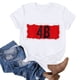 thumbnail image 1 of Fiudx Ropa de Mujer Blusa de Manga Corta con Estampado de Moda para Mujer, Divertida Camiseta con Cuello Redondo, 1 of 3