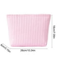 thumbnail image 2 of Neorosiri Portable Waterproof Cosmetic Bag - Stylish Striped Hand-take Knitted Pouch for Makeup, Travel, and Daily Use, 2 of 5