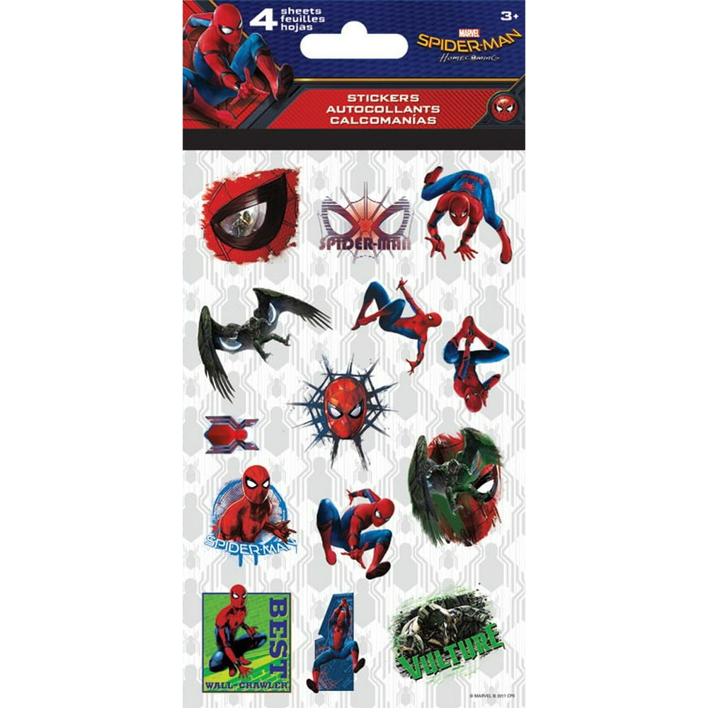 Standard Stickers 4 sheet SpiderMan New st4072 Walmart