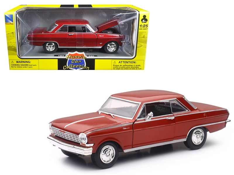 Johnny Lighting 1:64 Scale Gray 1965 Chevrolet Nova SS Diecast Car