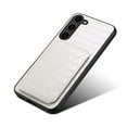 thumbnail image 5 of Allytech Slim Case Compatible with Samsung Galaxy S23 FE, Crocodile Print PU Leather Magnetic Hidden Card Holder Kickstand Shockproof Full Body Protective Wallet Case for Women Men, White, 5 of 7