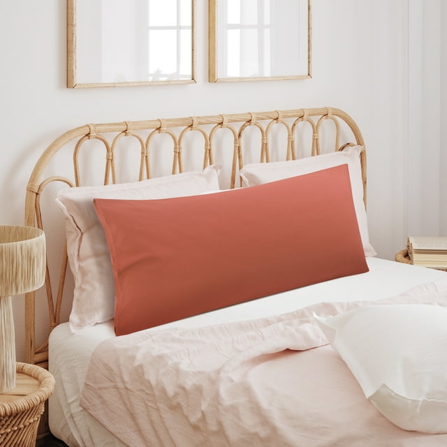 PiccoCasa Body Pillowcase Soft 1800 Series Microfiber Long Pillow Cover, Standard Orange