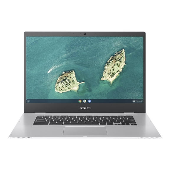 ASUS Chromebook CX1, 15.6" Full HD NanoEdge Display, Intel Celeron N3350 Processor, 64GB eMMC Storage, 8GB RAM, Chrome OS, Transparent Silver, CX1500CNA-AS84F