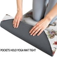 thumbnail image 3 of White Cow Hat Flower Pattern Hot Yoga Mat Towel Non Slip for Hot Yoga - Quick-Drying Yoga Mat Cover with 4 Corner Pockets with Travel Bag - Hot Yoga Towel Non Slip Grip Moisture Wicking Sweat 70"x26", 3 of 6