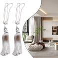 thumbnail image 4 of 2Pcs Curtain Tieback Beaded Tassels Curtain Tieback Rope Window Drapes Decoration Tassel Tiebacks Curtain Tie Rope Accessory, 4 of 9