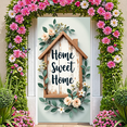thumbnail image 5 of Yatrandify Wooden Frame Home Sweet Rustic Floral Banner for Home Entryway Porch Decoration, 5 of 7