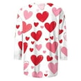 thumbnail image 5 of Qetyuw Women's Valentine's Day Tops 3/4 Sleeve Love Heart Graphic Tee Shirt Fashion Casual Round Neck Shirts Plus Size Shirt for Women, 5 of 5