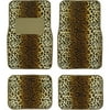 Plasticolor Leopard Wild Skins Floor Mat Set, 4pc
