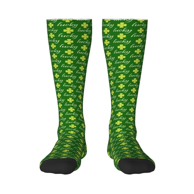 Balery Happy St. Patrick's Day Calcetines novedosos Calcetines deportivos Calcetines hasta la rodilla Calcetines de algodón Calcetines originales y geniales