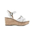 thumbnail image 2 of White Mountain Womens SIMPLE Faux Leather Ankle Strap Wedge Sandals, 2 of 3