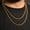 22inch Necklace, variant on Hip Hop Men's Color-preserving Vacuum Plating Hemp Flowers Chain Necklace