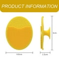 thumbnail image 2 of 3pc Cradle Cap & Massage Brush, Gentle Silicone Scrubbers for Safe Exfoliating Soft Baby Bath Set, 2 of 5