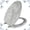 Gray Marble, variant on Elongated Toilet Seat Natural Wood Toilet Seat with Zinc Alloy Hinges, Easy to Install also Easy to Clean, Anti-pinch Marble Toilet Seat by Angol Shiold (Elongated, Gray)