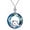 Style 1, variant on 925 Sterling Silver Circle Crystal Dolphin/Jellyfish/Whale/Shark/Sea Turtle Animal Lab Grown Diamond Pendant Necklace Jewelry Gifts for Mother Wife Lover Birthday Anniversary, with 18+2inch Chain