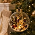 thumbnail image 6 of Glowing Christmas Story Ornament, Light-Up Mini Holiday Scene with Warm LED Light, Festive Keepsake Gift for Home Christmas Party Decoration(Reindeer), 6 of 6