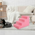 thumbnail image 1 of Escalera de Alta Densidad Fernando para Mascotas Rosa 4 Pasos, 1 of 8