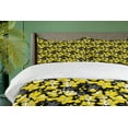 thumbnail image 4 of Ambesonne Orchid Duvet Cover Set, Exotic Blossoms Jungle Yard, 2-Calking, Black Mustard, 4 of 6