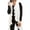 White, variant on Solid Color Fall Winter Ruffle Edge Vest Shawl White