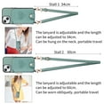 thumbnail image 3 of SaniMore Case for iPhone 14 Plus (6.7" 2022), [Crossbody Adjustable Lanyard Zipper Wallet Card Slots] PU Leather Luxury Love Heart Kickstand Magnetic Car Mount Wallet Cover foe Girls Women, Green, 3 of 11