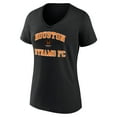 thumbnail image 2 of Women's Black Houston Dynamo FC Heart and Soul V-Neck T-Shirt, 2 of 3