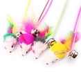 thumbnail image 6 of iOPQO Cat Teasers Fishing rod Kitten Cat Teaser Interactive Toy Rod with Bell and Feather Multicolour, 6 of 6