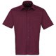 thumbnail image 1 of Premier - Camisa lisa de manga corta de caballero/hombre Diseño formal Tejido papelina (Berenjena), 1 of 2