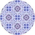 thumbnail image 1 of Ahgly Company Tapis Rond Lavable en Machine Intérieur Transitionnel Bleu Céleste, 7 Pieds Rond, 1 of 7