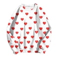 thumbnail image 4 of vigerkar Womens Valentines Crewneck Sweatshirts Cute Heart Sweater Casual Loose Fit Long Sleeve Pullover Graphic Tees (White, M), 4 of 9