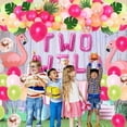 thumbnail image 3 of Two Wild Birthday Decorations Girl Balloon Garland Arch Kit for Jungle Safari Tropical Theme 2nd Birthday Party Supplies - 94 Pack, 3 of 7
