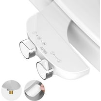 Bidet Attachment for Toilet Seat Non-Electric Bidet Hot and Cold Water Bidet Attachment Toilet Adjustable Water Temperature​ Posterior/Feminine Wash Dual Retractable Nozzle Self-Cleaning