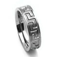 thumbnail image 2 of Men Women 6MM Comfort Fit Titanium Wedding Band Greek Key Flat Ring (Size 6 to 14), 2 of 3