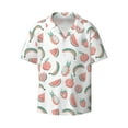 thumbnail image 3 of Goofa Fruit Printed Men's Casual Short-sleeved Shirt,Lightweight Breathable Button-down,Summer Casual men's top,Versatile Fashion shirt-Small, 3 of 7