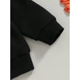 thumbnail image 5 of Newborn Baby Boys Halloween Outfits Long Sleeve Hooded Letters Print Hoodie with Pumpkin Print Sweatpants 2Pcs Fall Clothes, 5 of 7