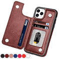 thumbnail image 3 of Genuine Leather iPhone 16 Pro Leather Case-Premium Wallet iPhone 16 Pro Case With Card Slot Come With Free Gift Anti Theft Device To Protect Your Luggage's, 3 of 5