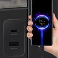thumbnail image 3 of Super Fast Charging 35W Dual Port Wall Charger USB C Adapter, (35W+15W) for Motorola Razr (2020) Super Fast Charging for USB C Phones and Devices - Black, 3 of 5
