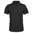 thumbnail image 2 of Saodimallsu Mens Linen Short Sleeve Button Down Shirts Summer Lightweight Beach Shirt, 2 of 3