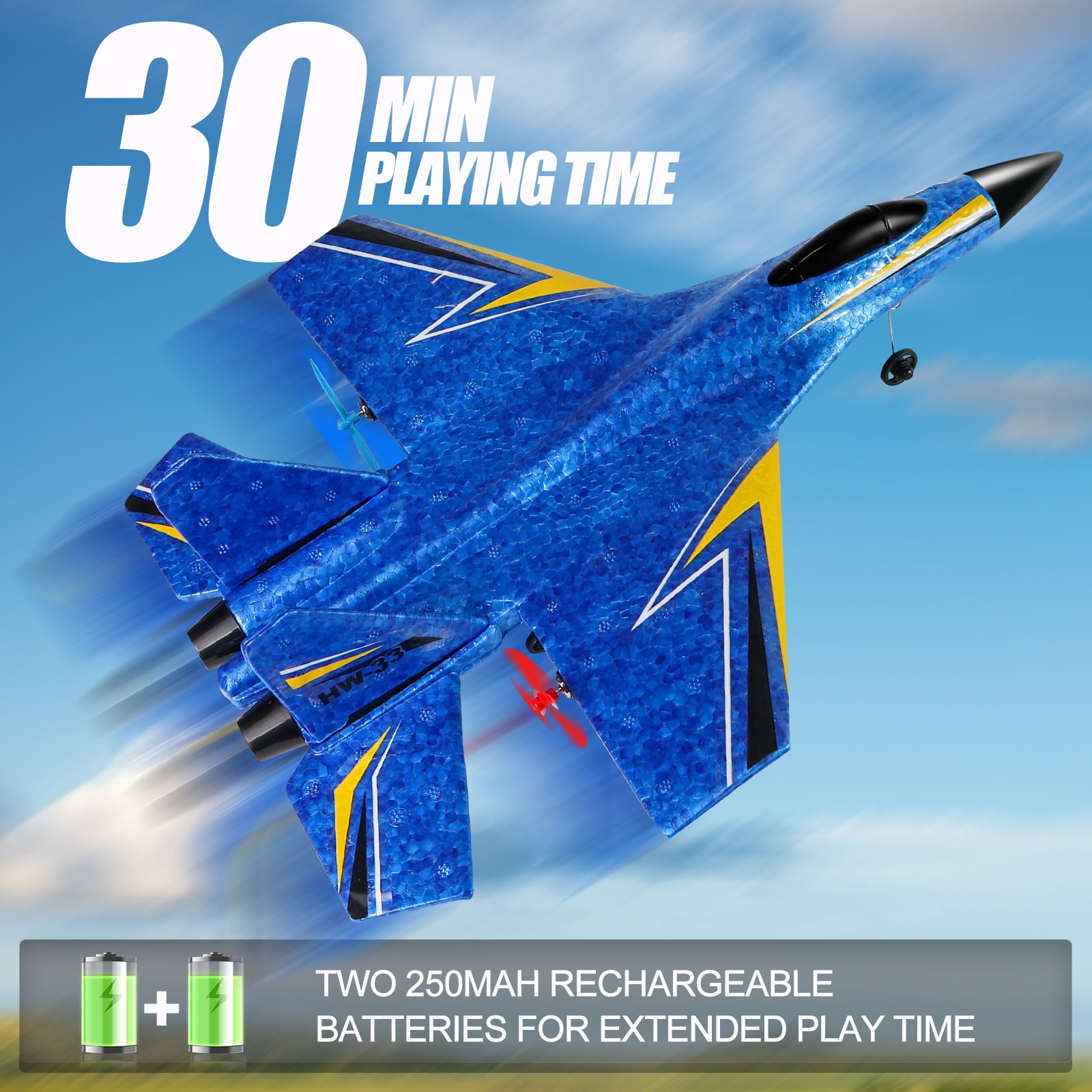 Remote Control Foam Airplane, 2 Channe RC Plane  for Kds 14 Years and Up,Radio Controlled Model Airplanes for  Boys Girls
