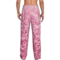 thumbnail image 7 of Salouo Pink Glitter Print Pajama Pants for Men, Lounge Pants Elastic Waistband Casual Men's sleepwear Loungewear Sleep Pajama Pant -Medium, 7 of 7
