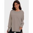 thumbnail image 6 of Womens Oversized Crewneck Long Sleeve Shirts Pullover Sweatshirts, 6 of 7