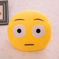 thumbnail image 2 of Emoji Coussin Émoticône Visage Vierge Peluche Douce, 32cm Jaune, 2 of 4